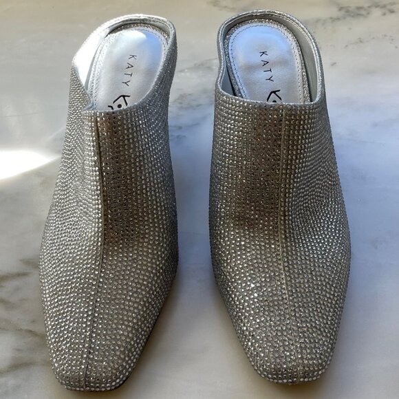 Katy Perry Zaharrah Mule in Silver, Size 6 - Picture 1 of 5